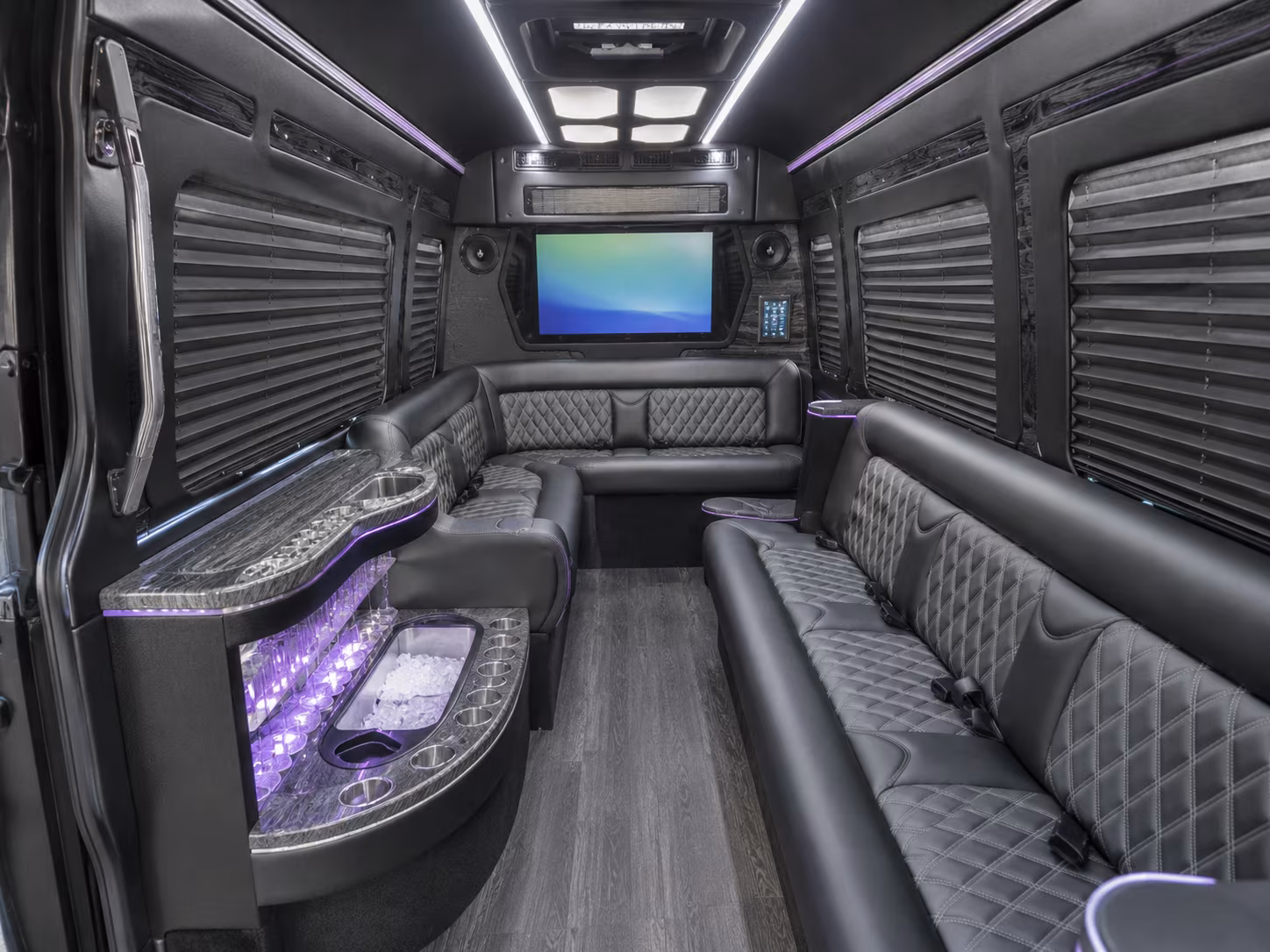 hialeah 30 passenger party bus inside