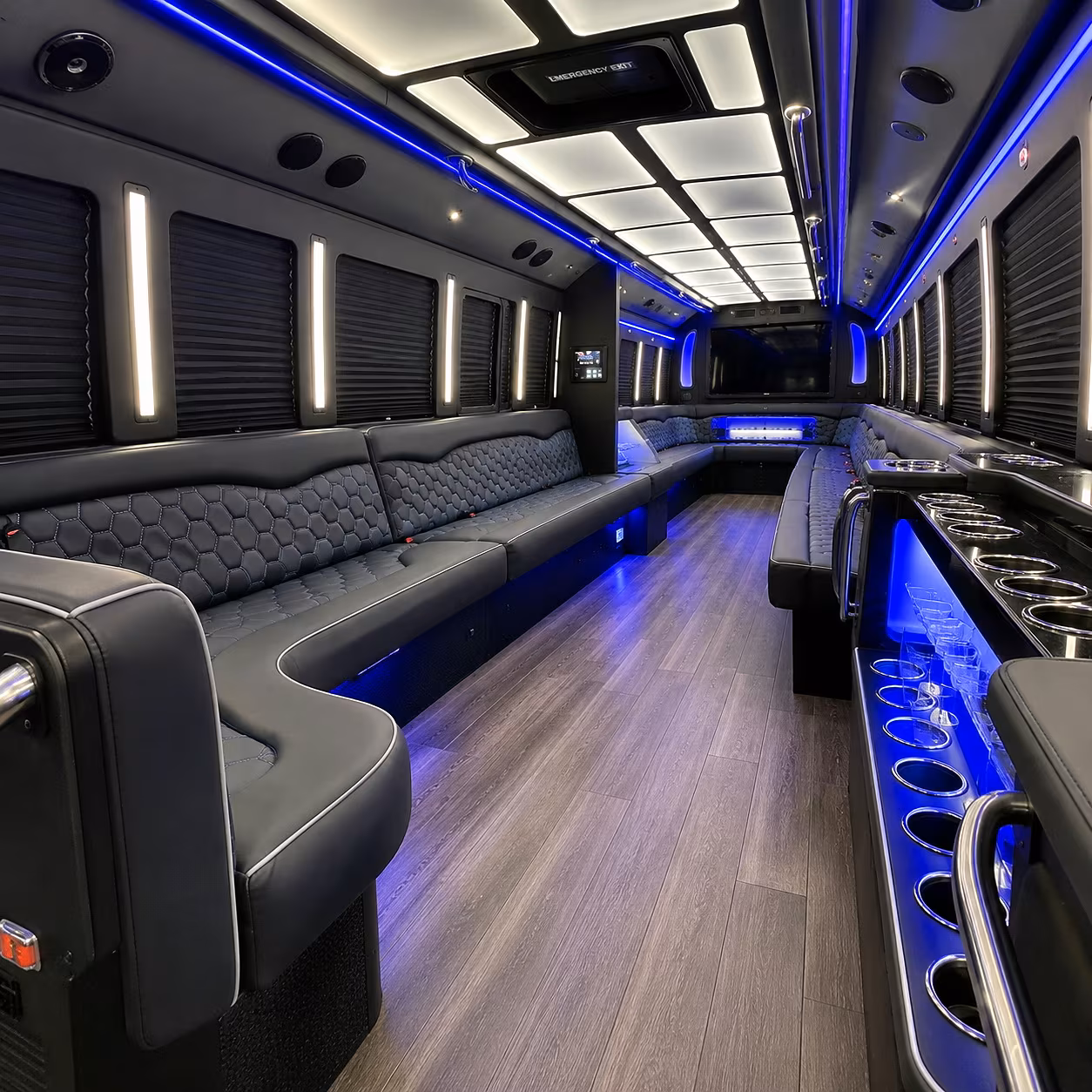 hialeah party bus rental interior